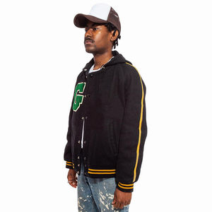 Bordado personalizado nueva moda al por mayor Lettermen College chaqueta de béisbol para los hombres con tela y material de plumón - Product Image 2