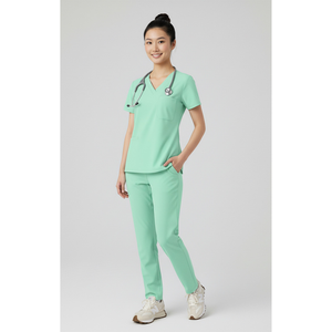 Rendimiento Jogger Scrub Pant Four-Way Stretch Spandex/Algodón Médico Scrubs Unisex Logotipo personalizado Ecológico Uniforme de enfermera - Product Image 1