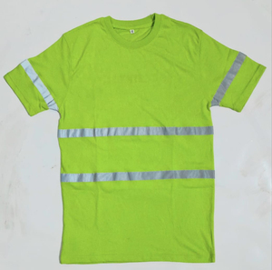 Camisetas reflectantes de seguridad de algodón y poliéster personalizables con logotipo personalizado a prueba de agua disponibles en varios colores - Product Image 3