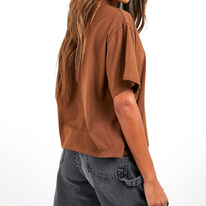 Camiseta de Verano para Mujer, Cuello Redondo, Informal, Nueva, de Manga Corta, Holgada, Estilizadora, de Alta Gama, Excelente Algodón - Product Image 2