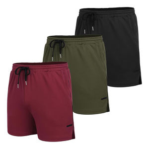 Nuevos pantalones cortos deportivos de verano para hombre, pantalones cortos de malla suelta para gimnasio, para culturismo, informal, Fitness, playa, exterior, antiarrugas, sólido - Product Image 1