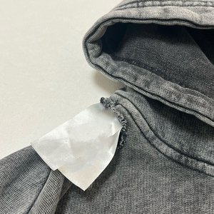 เสื้อมีฮู้ดโอเวอร์ไซส์สำหรับผู้ชายผ้าฝ้ายธรรมดาระบายอากาศได้ดี - Product Image 6