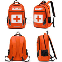Sac à dos médical d'urgence de grande capacité Sac de traumatologie de premier intervenant de style militaire avec bandes réfléchissantes