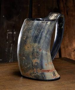 Taza de cuerno de buey Natural de alta calidad personalizada, taza de bebida vikinga de cuerno de búfalo Real de F S International - Product Image 3