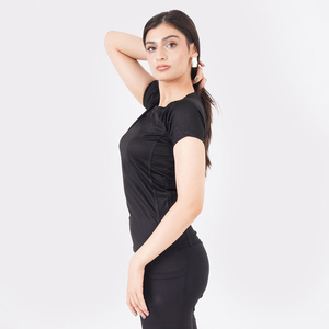 Camisetas de Compresión Ecológicas de Alta Calidad para Mujer, Ajuste Delgado, Transpirables, de Secado Rápido, Manga Corta, Cuello Redondo, para Adultos - Product Image 2