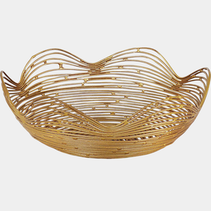 ชามโลหะตกแต่งโต๊ะทรงกลมสีดำอุปกรณ์เสริมในครัวดีไซน์ที่น่าสนใจ - Product Image 3