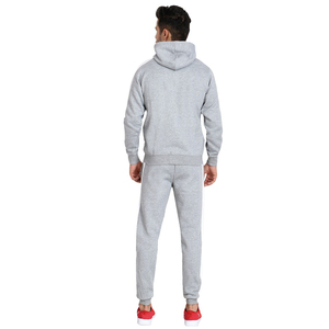 Nouveauté, survêtement de jogging pour homme d'hiver, couleur grise, taille élastique, manches longues, vêtements de sport à capuche, design 2 en 1, coton - Product Image 2