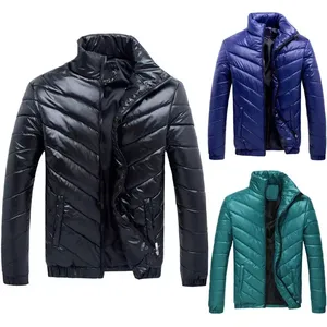 Design personnalisé Vestes légères pour hommes Veste en duvet matelassée à la mode Vente en gros d'usine Vêtements d'extérieur chauds d'hiver - Product Image 1