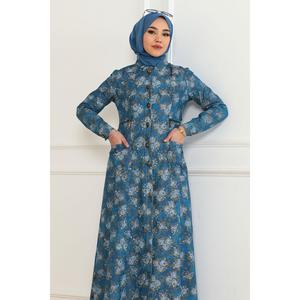 Vestido Casual de Mezclilla Azul Claro 6128 con Detalle de Botones, 100% Poliéster, Mega Merchant - Product Image 2