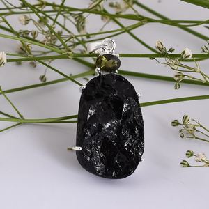 Colgante de piedra de moldavita de piedras naturales, colgante de Plata de Ley 925 de oro amarillo, joyería hecha a mano, regalo para ella, joyería al por mayor - Product Image 4