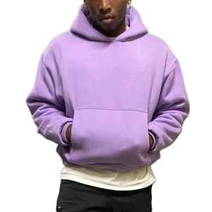 Sudadera con capucha teñida lisa de invierno 360 algodón 610 Gsm 100% Gsm recortada de talla grande unisex de gran tamaño con logotipo personalizado - Product Image 1