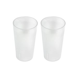 Vasos Irrompibles de Vidrio Transparente para Bebidas Frías, Juego de 2, 300 ml, Textura Esmerilada - Product Image 1