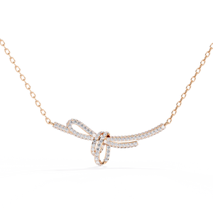 18K Gold <b>Necklace</b> with Lab Grown Diamond Ladies' Diamond <b>Necklaces</b> - Product Image 3