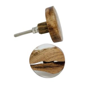 Poignée de tiroir en résine bois laiton moderne poignées de meubles boutons pour cuisine chambre salon armoires de salle de bain placards - Product Image 1