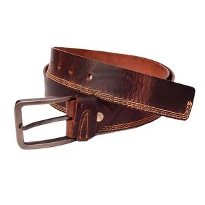 Cinturones de cuero genuino más vendidos para hombres Cinturones de cuero de cintura de moda profesional para hombres con servicio personalizado - Product Image 1