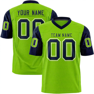 Maillot de football américain personnalisé imprimé, style streetwear, adulte, séchage rapide, respirant, protection UV, t-shirt d'entraînement - Product Image 6