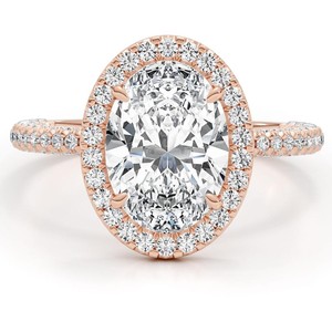 14k <b>Solid</b> Gold VVS Moissanite Engagement Ring Customizable Oval Cut Diamond for Women IGI Certified Fine Rings for Weddings - Product Image 6
