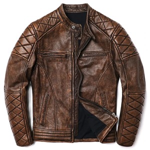 Chaqueta de cuero genuino de cordero negro de alta calidad para hombre Patrón de camuflaje elegante Piel de vaca Maximización de desgaste-Chaquetas de Pakistán para hombres - Product Image 1