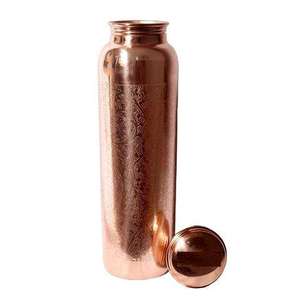 Modern Double Wall Leak Proof Pure <b>Copper</b> <b>Water</b> <b>Bottle</b> for Outdoor Home & Office Use-Eco-Friendly & Portable - Product Image 4