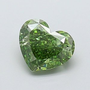 Heart 2.02ct VS1 Fancy <b>Vivid</b> Green Lab Grown Diamond - Product Image 1