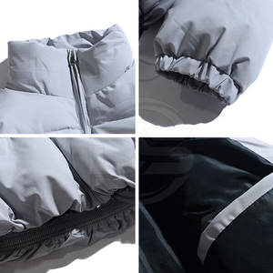 2023 Logo personnalisé hommes High Street Style toile doudoune respirant chaud à capuche XL hiver haute qualité OEM Services - Product Image 5