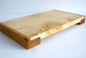 SIMPLE FARMOUSE bandeja redonda de madera de Acacia para servir cocina hogar u Hotel vajilla de estilo clásico para fiesta o ser de comida - Product Image 2