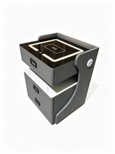 Modern Wooden Nightstand With combination lock Bluetooth Audio <b>Table</b> Wireless <b>Charging</b> <b>Bedside</b> Side <b>Table</b> for Bedroom - Product Image 4