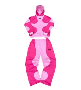 Custom Heavyweight Boxy Y2k 450 Gsm French Terry Pullover Empalme Jogging Trajes Chándal Pantalones de chándal y conjunto con capucha - Product Image 3