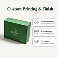 Boîte cadeau en carton ondulé personnalisée, vert naturel, avec logo, emballage mat en gros pour les textiles de maison pour bébés
