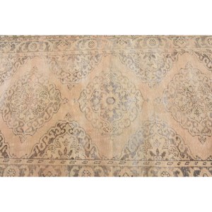Alfombra Turca Clásica Vintage Hecha a Mano Ecológica Beige Marrón Lana Pila Media Patchwork Diseño 4x12ft Rectangular Pasillo Adolescente - Product Image 5
