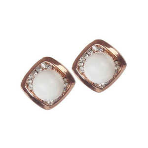 Urbana 1306813 Fine Cuff Earrings Pearl <b>Stone</b> and Gold Plated Elegant <b>Vase</b> Design - Product Image 1