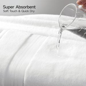 Ensemble de serviettes de bain en bambou 100% coton de qualité supérieure Serviettes de luxe pour hôtel Serviettes de bain de plage personnalisées à séchage rapide - Product Image 3
