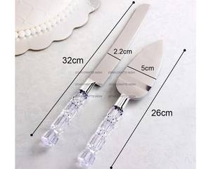 Juego de cuchillo y servidor de Pastel de Bodas de acero inoxidable de nuevo estilo pesado en herramientas de pastel para oficina y hogar de SCI - Product Image 2