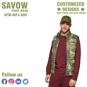 Gilet matelassé personnalisé de haute qualité pour hommes nouveau design solide léger demi-manches respirant vêtements d'extérieur hiver - Product Image 6