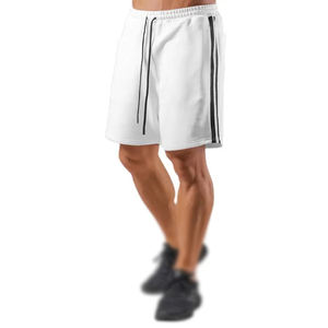 Vêtements de sport décontractés de qualité supérieure avec poches latérales rayées 100% coton Short de course d'entraînement personnalisé Short de basket-ball pour hommes - Product Image 1