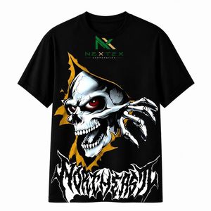 Custom Mens <b>Gothic</b> Skull Print Oversized <b>T</b> <b>Shirt</b> Summer Casual Hip Hop Streetwear Tee Breathable Cotton Graphic Clothing - Product Image 6