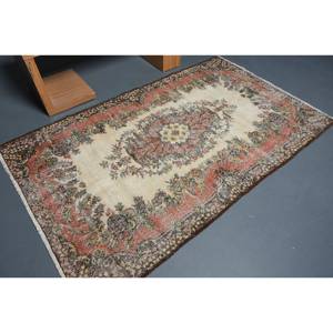 Clásico Beige rojo área grande estilo Kilim alfombra turca 4.2x6.9ft patrón abstracto lana látex respaldo rectángulo pasillo diseño 10mm - Product Image 2