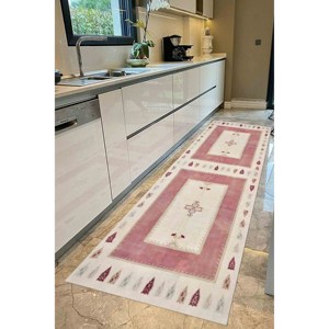 Tapis anatolien rose : Décoration turque minimaliste, tapis imprimé sur mesure, avec poils doux - Product Image 5
