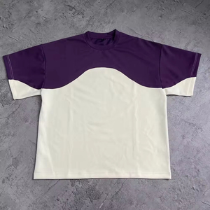 Venta al por mayor de los hombres recortada de peso pesado de gran tamaño personalizado impreso Logo Boxy Fit 100% algodón ecológico de secado rápido Streetwear camiseta - Product Image 2