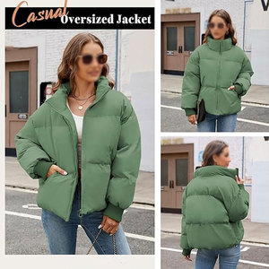 Ropa de invierno Chaquetas acolchadas para mujer a prueba de viento Chaquetas acolchadas bajas Moq para mujer - Product Image 2