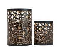 Support de bougie votive en métal fait main, design personnalisé, lanterne scintillante en forme d'étoile, parfumée, pour Noël, mariage, décoration intérieure, vente chaude