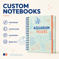 Diario de Acuario Personalizado LABON A5, Espiral, Verde Menta, Registro de Datos Acuáticos, pH, Amoníaco, Nitrato, Coral, Banda Elástica