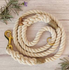 Stone Grey Organic Cotton Rope <b>Dog</b> <b>Leash</b> Pet Supplies Accessory Customized Colored Cotton Rope Handmade <b>Dog</b> <b>Leash</b> Pet <b>Leash</b> Set - Product Image 2