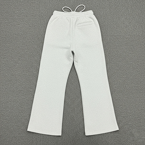 Pantalones de chándal acampanados de algodón 100% hechos a medida para mujer, pantalones de chándal de Hip Hop de pierna ancha y recta transpirable de alta calidad para mujer - Product Image 2