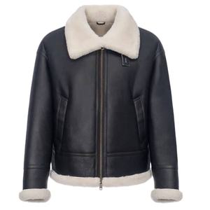 Blouson aviateur en cuir vintage pour homme, sur mesure, design matelassé d'hiver, doublure en fourrure, fermeture éclair, OEM personnalisé - Product Image 2