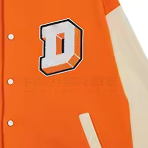 Veste unisexe personnalisée avec broderie de lettres et boutons pour hommes Veste lettrée style décontracté pour hommes à prix réduit - Product Image 4