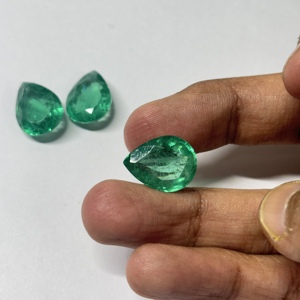 Esmeralda Colombiana Sintética Cultivada en Laboratorio, Corte Pera, Venta al por Mayor, Piedra Preciosa Suelta de Alta Calidad, de 3x5mm a 20x30mm - Product Image 4