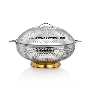 Hammered Insulated Hotpot Silver Finished Handmade Designer Casserole Latest Collection Fancy metal <b>Food</b> <b>Warmer</b> - Product Image 1