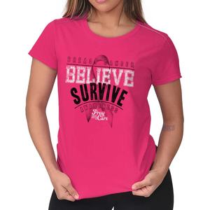 Camisetas de Concienciación sobre el Cáncer de Mama 2026 de Calidad Premium a Precio Mayorista, Diseño Único, Poliéster/Algodón, Impresión por Sublimación Digital - Product Image 3