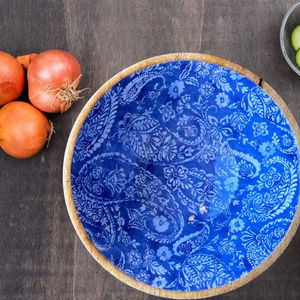 Bol à mélanger les aliments High Standard Classic Unique Looking Food Salad and Dates Serving Bowl Bols décoratifs en bois et émail - Product Image 1